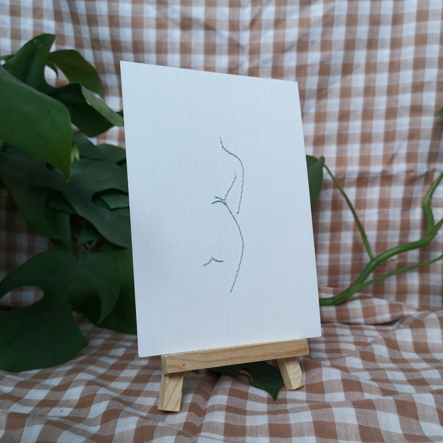 SILHOUETTE - Carte brodée