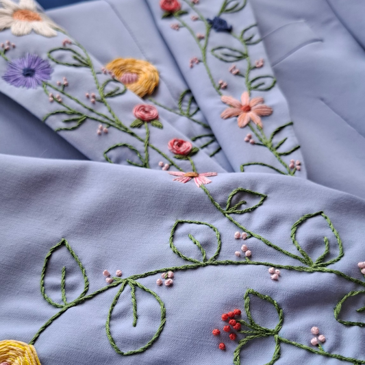 Initiation à la broderie sur tissu - Fleurs et végétaux