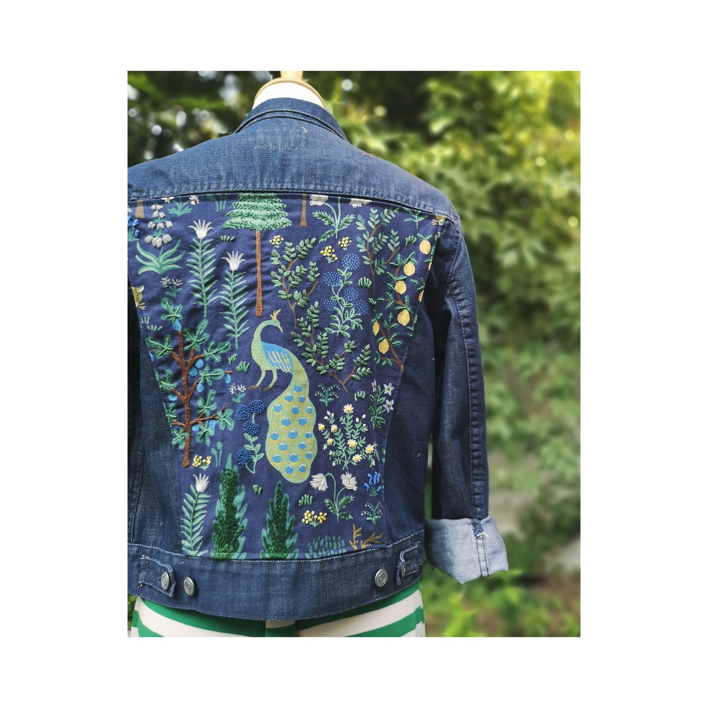 La veste en jeans - Le paon
