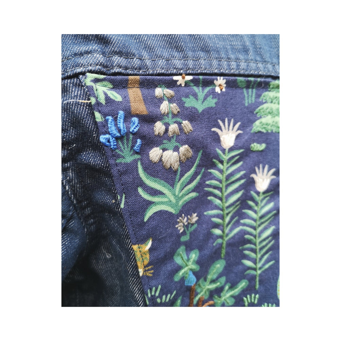 La veste en jeans - Le paon