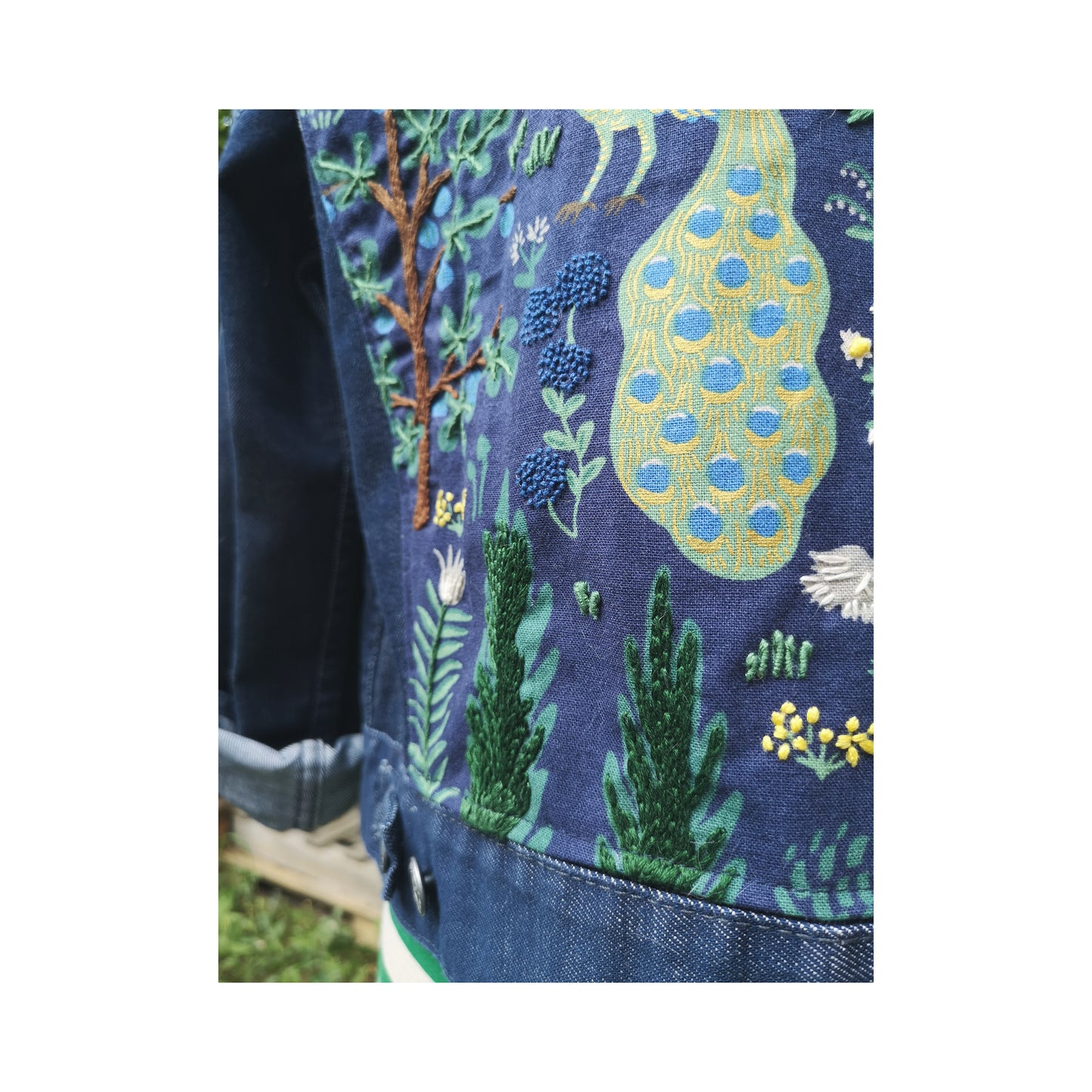 La veste en jeans - Le paon