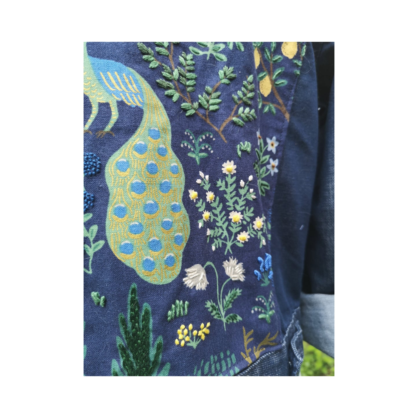 La veste en jeans - Le paon