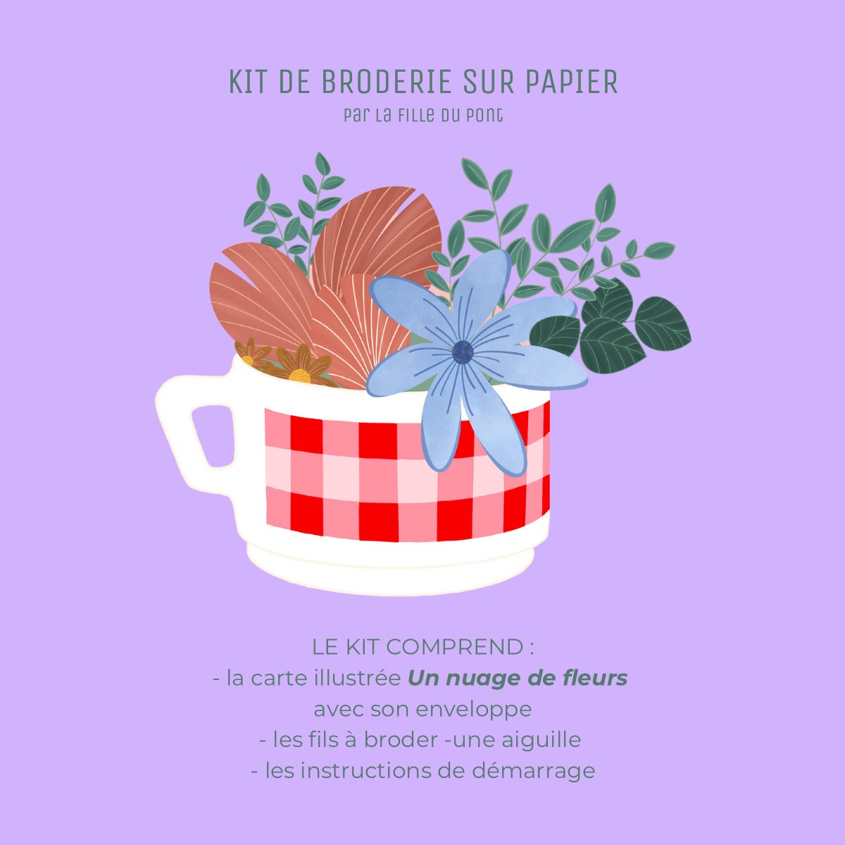 Un nuage de fleurs - KIT PAPIER / TISSU