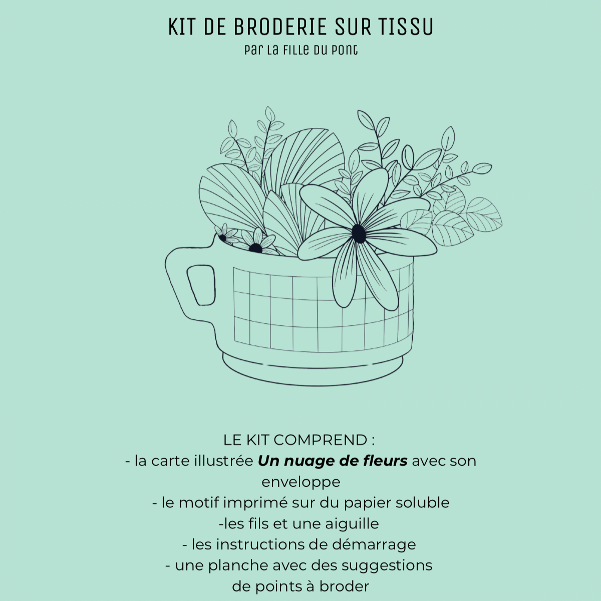 Un nuage de fleurs - KIT PAPIER / TISSU