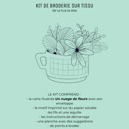Un nuage de fleurs - KIT PAPIER / TISSU