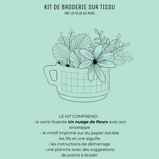 Un nuage de fleurs - KIT PAPIER / TISSU