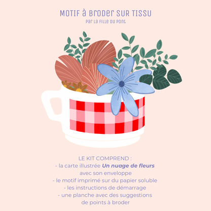 Un nuage de fleurs - KIT PAPIER / TISSU