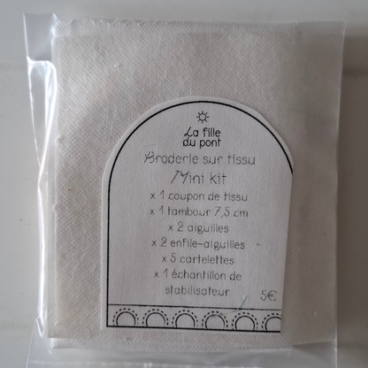 Mini kit de démarrage - broderie sur tissu