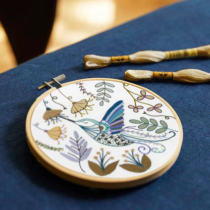 kit de broderie - Le colibri