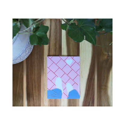 Coeur Grafitti - kit broderie papier