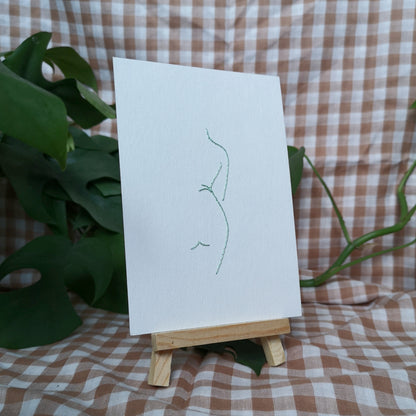 SILHOUETTE - Carte brodée
