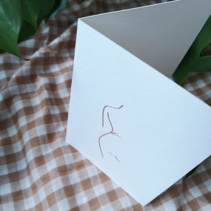 SILHOUETTE - Carte de correspondance brodée